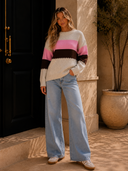Cocoa Rose Colorblock Sweater