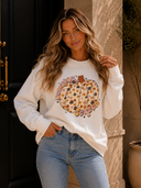 Pumpkin Season Floral Sweatshirt