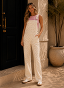 Floral Patterned Overalls