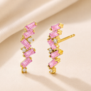 Sterling Silver Cubic Zirconia Dainty Stud Earrings