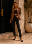 Ivy Lane Button Up Collared Neck Blazer