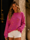 Pink Candy Cane Sweater
