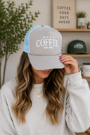 More Coffee Less Talky Trucker Hat