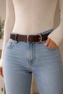 Chic Horseshoe Gold Buckle Belt