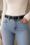 Chic Horseshoe Gold Buckle Belt