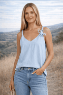 3d Twisted Flower Tank Top
