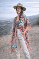 Boho Floral Patchwork Kimono