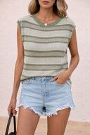 Women’s Casual Striped Sleeveless Knit Top