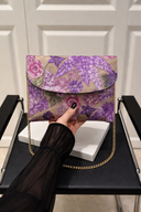 Floral Print Foldover Clutch Bag