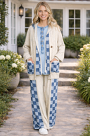 J.HER Mineral Wash Checkerboard Detail Pants
