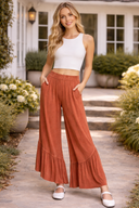 J.HER Ruffled Hem Maxi Pants