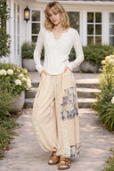 POL Raw Edge Relaxed Knit Pants