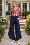 Mineral Wash Big Ruffle Pants