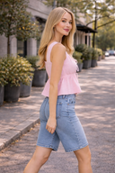 Mid Rise Comfort Bermuda Shorts