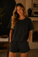 Exposed Seam Boxy Top & Shorts Set
