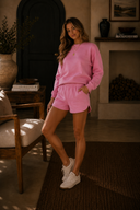 Fleece Long Sleeve Sweatshirts & Shorts Set