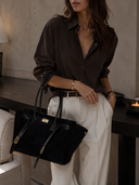Maribel Black Suede Shoulder Bag