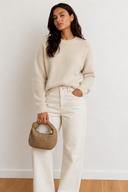Jolie Woven Knot Vegan Suede Handbag