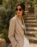 Golden Hour Oval Metal Frame Sunglasses