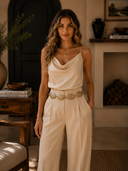 Starburst Scalloped Concho Chain Belt