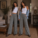 Leopard Straight Loose Leg Jeans