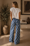 Hot to Go Checked Denim Jeans