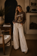 Howdy Vibes: Brown Western Graphic Sweater