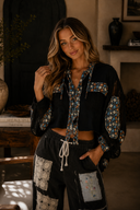 POL Woven Balloon Sleeve Jacket