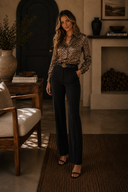 Wild Luxe Leopard Satin Blouse