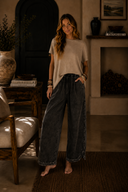 Vintage Wash Wide Leg Lounge Pants