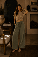 Vintage Wash Wide Leg Lounge Pants
