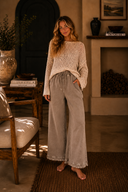 Vintage Wash Wide Leg Lounge Pants