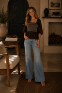Smocked Bodice Square-Neck Blouse S-3X
