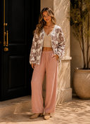 POL Floral Quilted Cotton Jacket