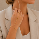 The Elara Beaded Hand Chain Bracelet