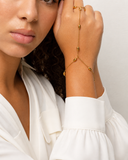 The Elara Beaded Hand Chain Bracelet