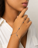 The Elara Beaded Hand Chain Bracelet