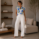 Bluebell Garden Scallop Blouse
