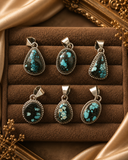 Turquoise Single Stone Statement Pendant Charm