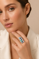 Opal Aurora Ladder Ring