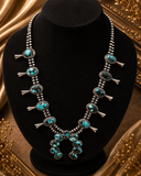 Turquoise Squash Blossom Statement Necklace