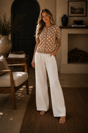Dark Khaki Polka Dot Short Sleeve Cardigan