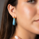 Turquoise Chunky Hoop Earrings