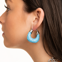 Turquoise Chunky Hoop Earrings