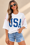 Stars & Freedom Ribbed Graphic Tee