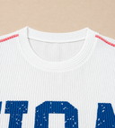 Stars & Freedom Ribbed Graphic Tee