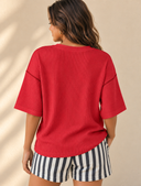 Stars & Freedom Ribbed Graphic Tee