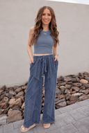 NIKIBIKI Vintage Ribbed High Neck Crop  Top