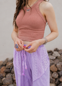 NIKIBIKI Vintage Ribbed High Neck Crop  Top