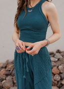 NIKIBIKI Vintage Ribbed High Neck Crop  Top